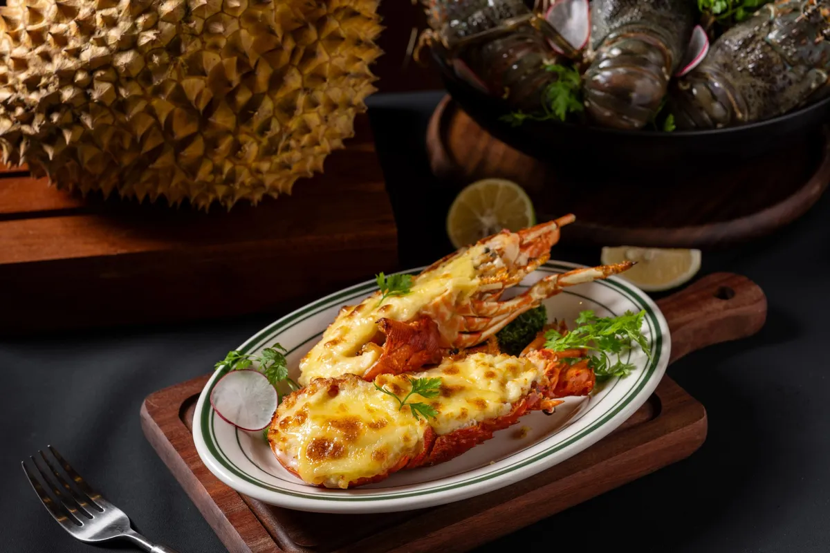 Baked Durian with Cheese