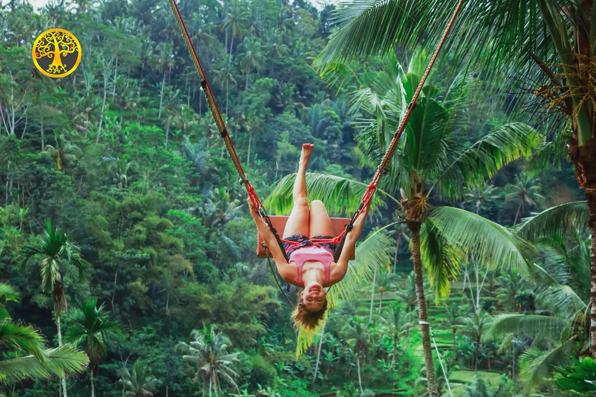 Turn your world upside down as you ride the Ubud Jungle Swing and strike your best poses
