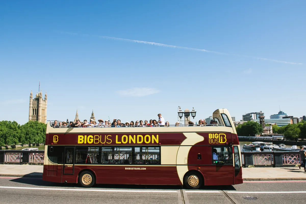 Hop on the London Big Bus to explore the city's landmarks with informative commentary and the flexibility to hop on and off