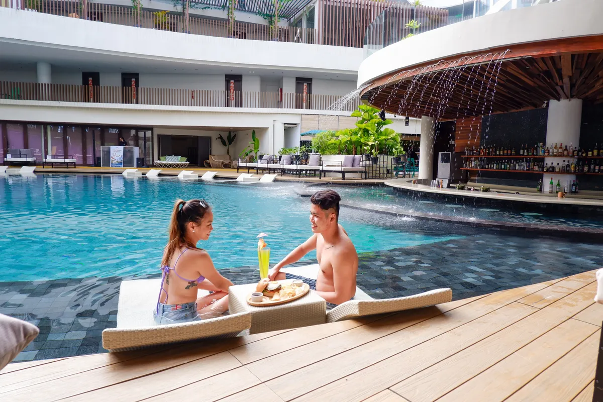 Rent one of Station X's day beds and enjoy access to their pool plus consumable food and drinks