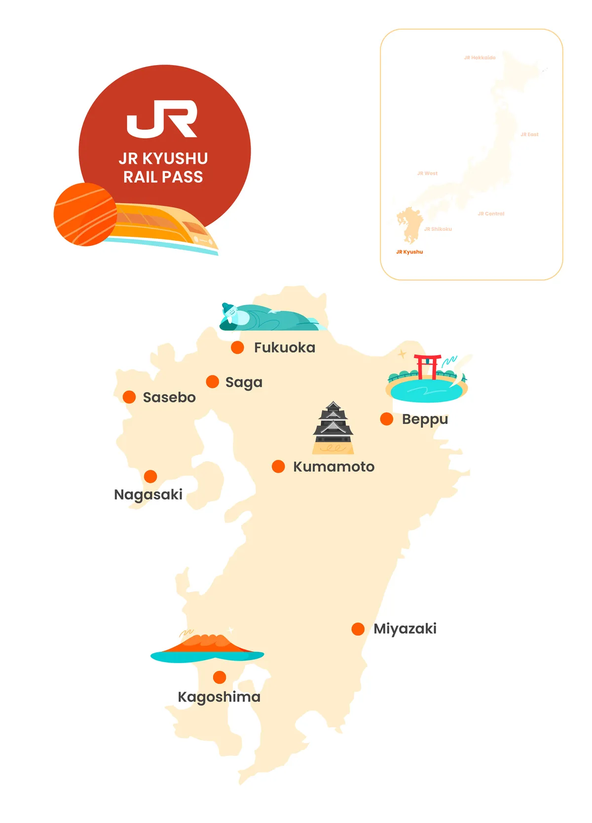 بطاقة JR Kyushu Rail Pass