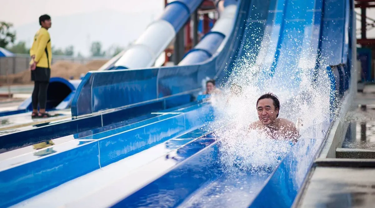 Make a big splashdown on the rides and waterslides!