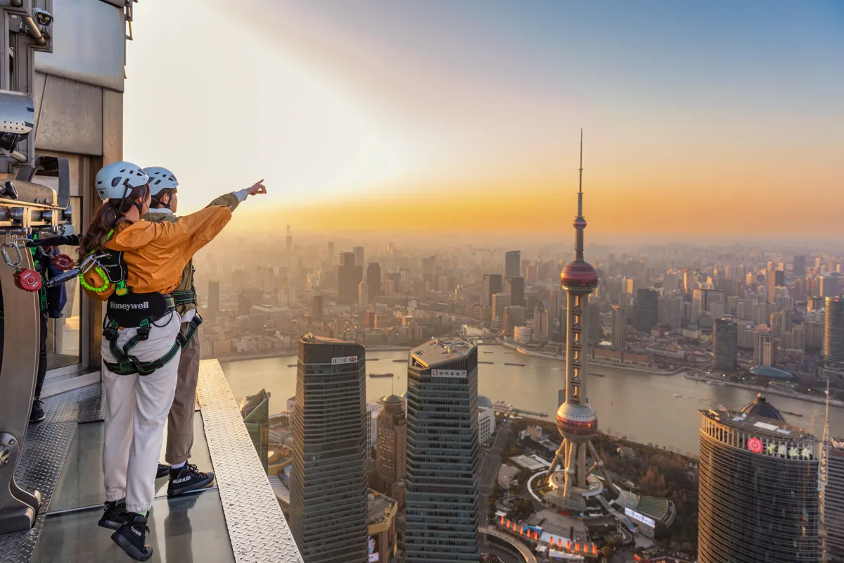 You can strap in and walk along with the help of trained professionals, and enjoy the panoramic view of shanghai featuring both sides of the huangpu river!
