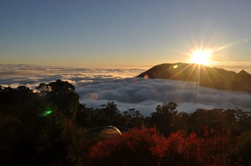 You can enjoy beautiful sunrises and sunsets throughout the year.