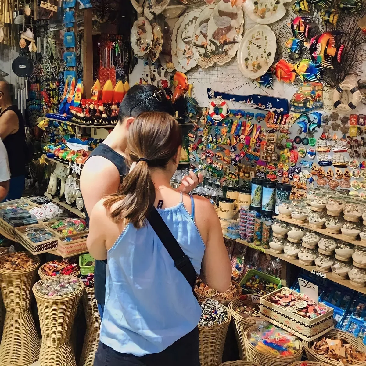 Take advantage of the opportunity for souvenir shopping. The town offers a variety of local crafts, products and keepsakes that make for meaningful mementos.