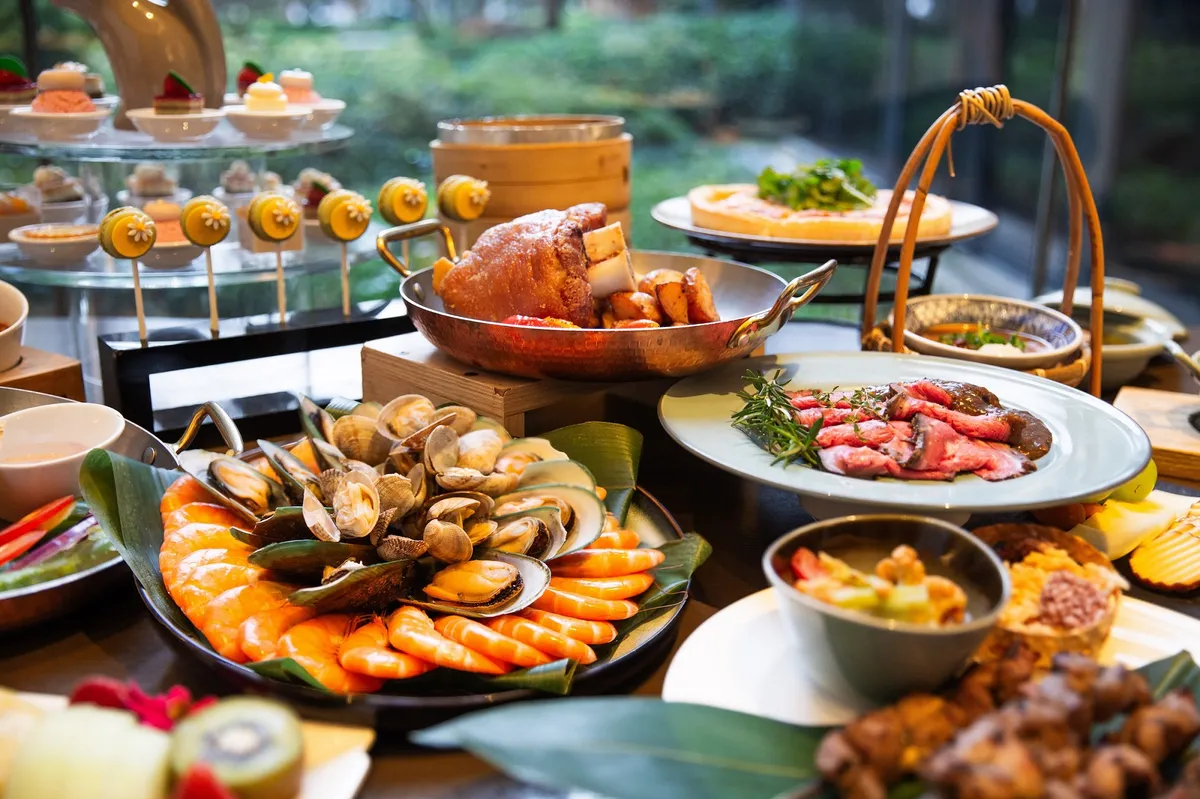 Taipei Marriott Hotel-Garden Kitchen-MRT JianNan Road Station-buffet