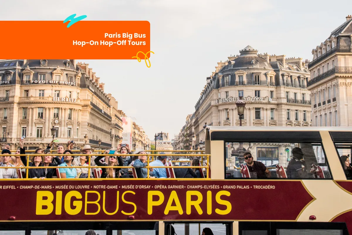 Get your Big Bus Paris ticket and roam around the City in this Hop-On Hop-Off bus tour! Stop by famous Paris landmarks such as the Eiffel Tower, Arc de Triomphe, Louvre Museum, Notre Dame, Versailles Palace, and more!