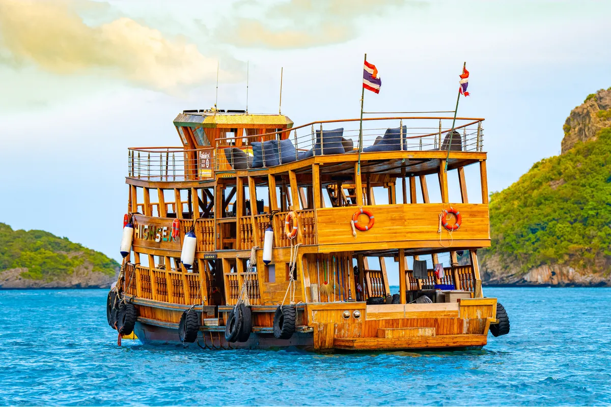Angthong National Marine Park Excursion by Big Wooden Teak Boat