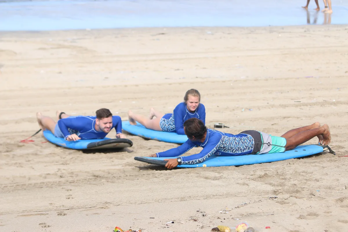 Get ready to surf with UP2U! Our on the beach lessons give you a chance to practice and improve your skills