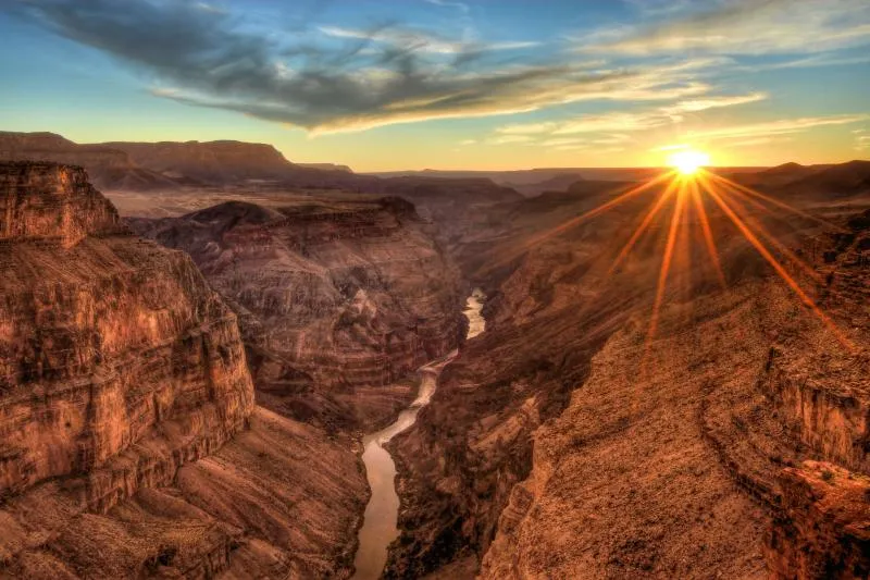 Enjoy a scenic drive through the desert to the Grand Canyon's edge