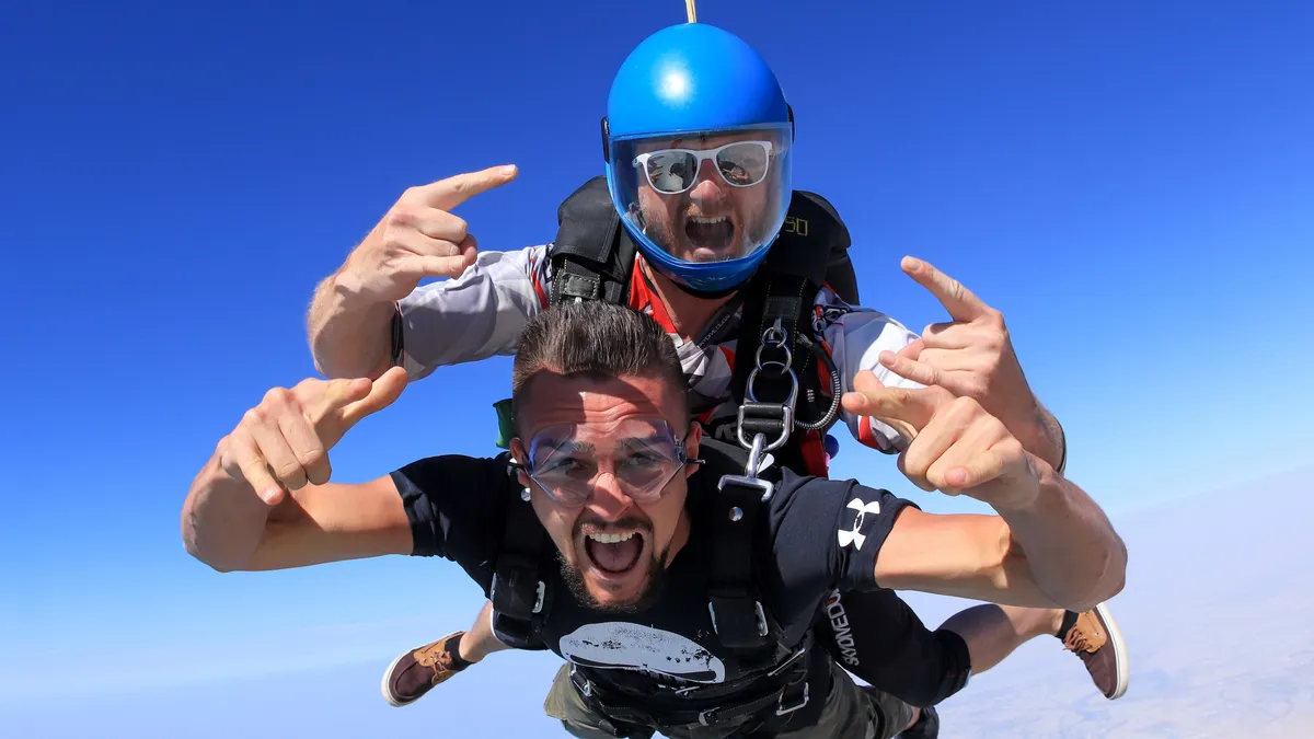 Fly freely with nothing but clouds and courage by your side