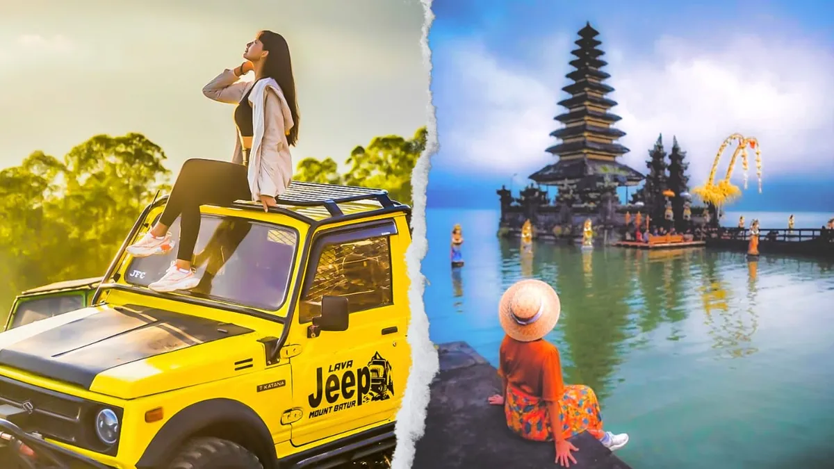 Mount Batur Jeep with Ulun Danu Batur Temple Tour in Bali